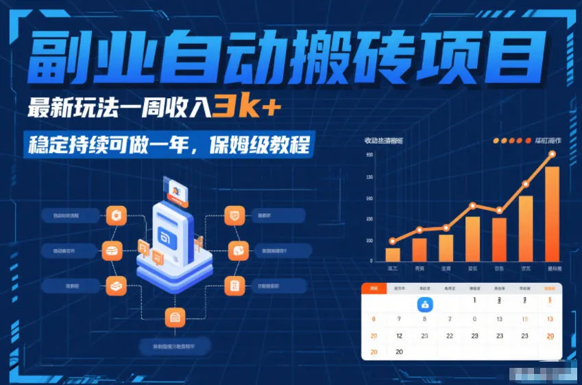 副业自动搬砖项目,最新玩法一周收入3k+,稳定持续可做一年,保姆级教程