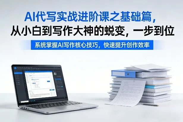 AI代写实战进阶课之基础篇，从小白到写作大神的蜕变，一步到位