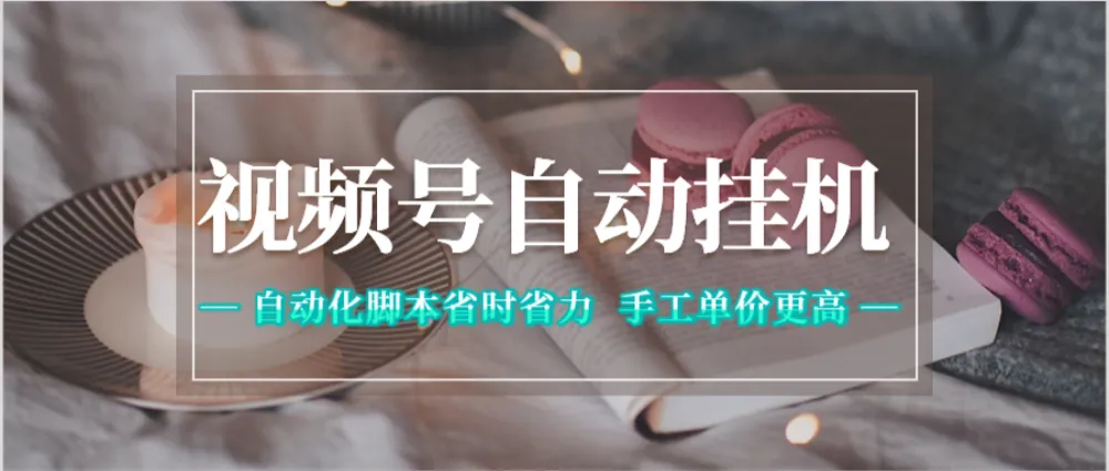 视频号自动挂机，自动化脚本省时省力，手工单价更高