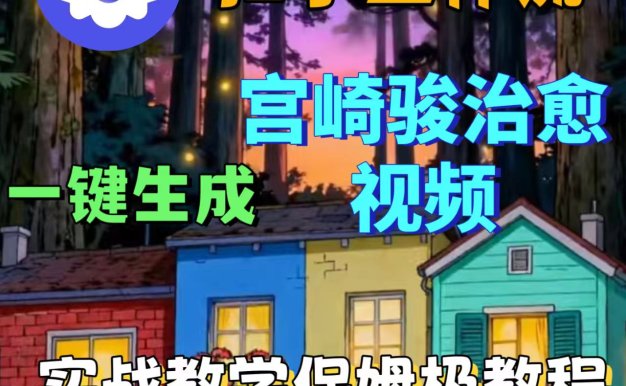 扣子工作流一键生成宫崎骏类型的治愈视频