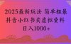 2025最新玩法 简单粗暴抖音小红书卖虚拟资料日入1000+
