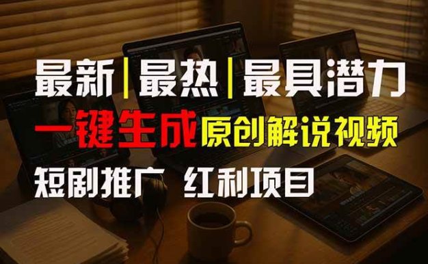 短剧推广新思路,AI一键生成原创解说视频,10分钟产出100条,30天赚了5.5w