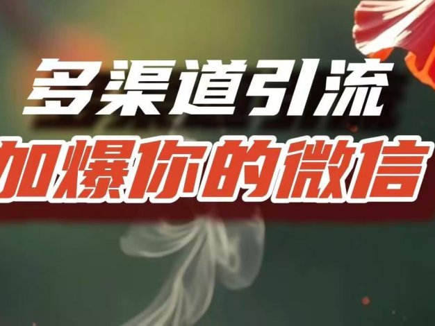 多渠道引流,加爆你的微信,把流量导入到私域,这是每一个想要在互联网赚钱的人必须掌握的底层能力