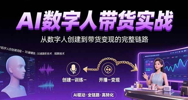 AI数字人+带货实战:从数字人创建到带货变现的完整链路