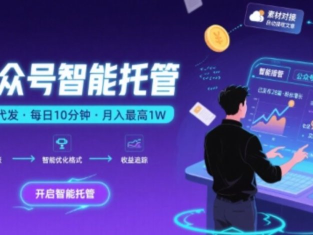 【公众号托管 】我提供文章,你复制发布,每天10分钟,最高躺入1W【揭秘】