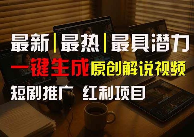 短剧推广新思路,AI一键生成原创解说视频,10分钟产出100条,30天赚了5.5w