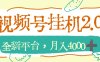 视频号挂机 2.0 玩儿法，全新平台，月入 4000+