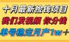 十月最强无门槛捡钱项目，支付宝分成代运营，我们干活，你分钱！单号月产1w＋