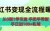 从0到1学引流：小红书变现全流程曝光，手把手带新手日加100+私域