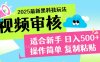 2025震撼登场！神级视频审核黑科技玩法炸裂来袭，10秒秒变下单机器，日夜狂揽订单，新手小白日进500+，财富火箭式飙升！【揭秘】