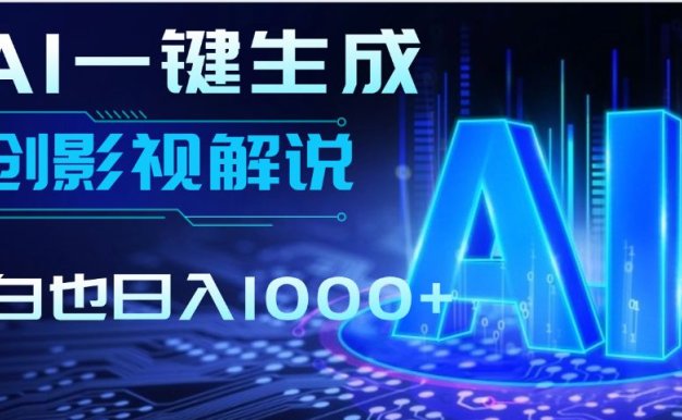炸裂!2025 影视解说界核爆级革命!AI 十秒吞片吐爆款,多平台自动撒钱,日入 1000 + 比呼吸还简单!