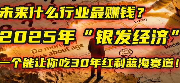 未来什么行业最赚钱?马哥揭秘2025年“银发经济”:一个能让你吃30年红利的蓝海赛道!