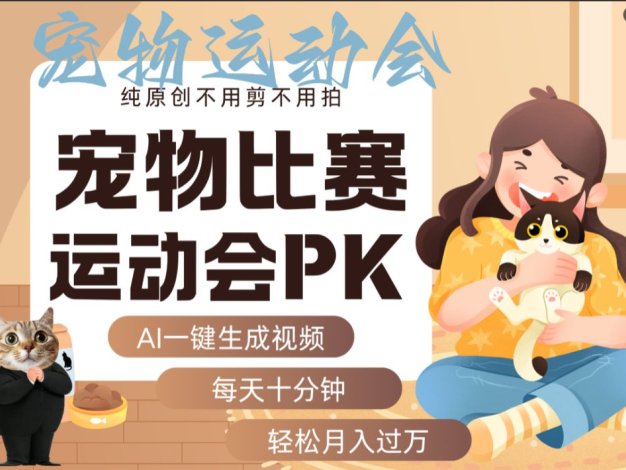 AI萌宠运动员跳水 射击 篮球 足球比赛 每天十分钟 附详细提示词文案库 代替做素材 卖提示词 卖虚拟资料 卖宠物产品 做宠物私人定制产品 带徒弟 带陪跑 卖课 创作者分成 月入5W+