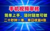 手机视频审核，随时随地可做，二十秒钟一单，单日收益4张+