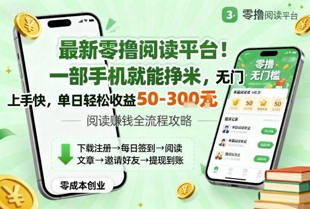 最新零撸阅读平台!一部手机就能挣米,无门槛上手快,单日轻松收益50-3张