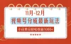 11月~12月视频号分成最新玩法，小白单日轻松收益1000+！