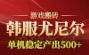 老牌尤尼尔搬砖项目 新区开服 金币材料价值直线上升 可达月入过万的项目
