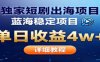 全网独家短剧出海掘金 蓝海红利 单日最高收益5w+
