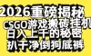 2026开年重磅解密，CSGO游戏搬砖挂G日入1k+的秘密，把倒狗的底裤扒干