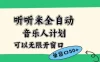 听听米全自动音乐人计划，一个白名单可以多开账号，矩阵操作，无需人工，到窗口50+