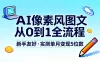 AI像素风图文从0到1全流程，新手友好，实测单月变现5位数