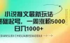 小说推文最新玩法，0基础起号，一周涨粉5000，日入1000+