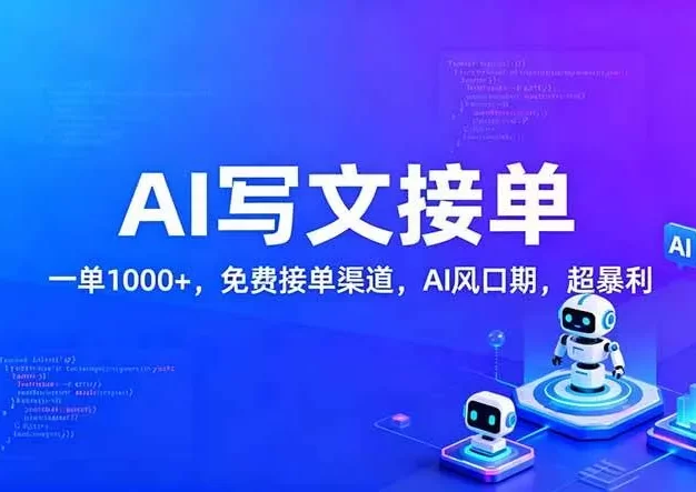 用AI来写文章,一单1000+,提供免费接单渠道,AI风口期,超暴利!