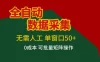 全自动数据采集项目，无需人工，单窗口可达50+收益，操作简单无难度，一个人也能轻松实现矩阵