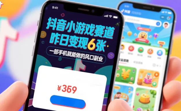抖音小游戏赛道,昨日变现600+,零基础一部手机就能做的风口副业