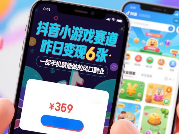 抖音小游戏赛道,昨日变现600+,零基础一部手机就能做的风口副业