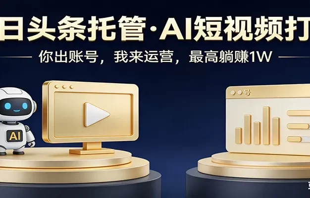 头条号AI托管,我提供作品,你提供账号,每天5分钟发布,小白躺赚3000+