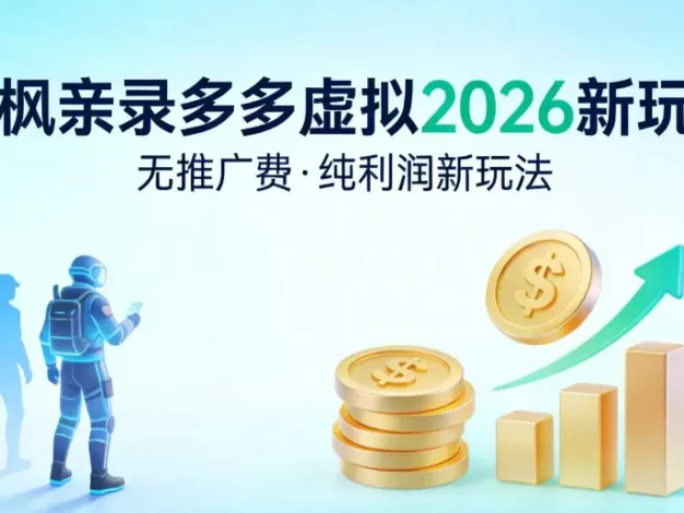 多多虚拟2026最新玩法-无推广-纯利润新玩法