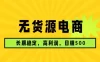 无货源电商，长期稳定可做，利润高，需求大，日赚500