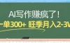 AI写作赚疯了！一单300+，小白照搬模板，旺季月入2-3W