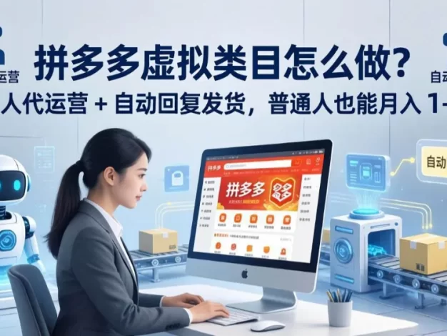 拼多多虚拟类目怎么做?机器人代运营 + 自动回复发货,普通人也能月入 1-5W