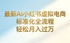 最新AI小红书虚拟电商 标准化全流程 轻松月入过万