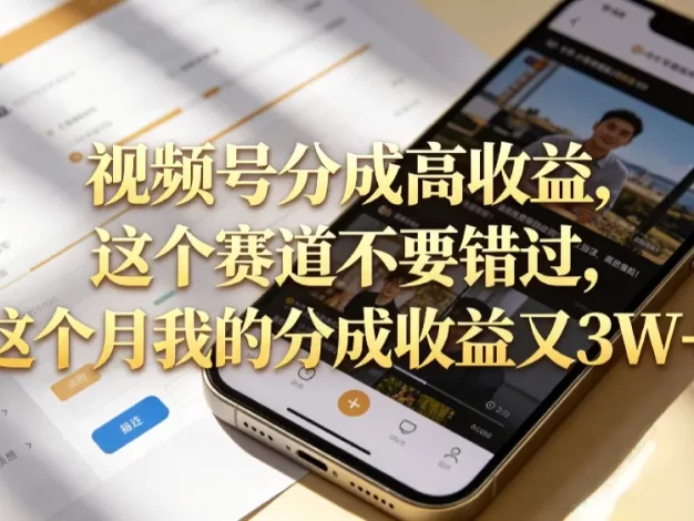 想要【视频号分成高收益】,这个赛道不要错过,这个月我的分成收益又3W+