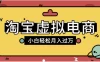 淘宝虚拟电商项目，配合网盘拉新玩法，新手小白轻松月入过万，外面收费6980的项目！