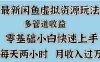 最新咸鱼虚拟资源玩法，多管道收益，零基础小白快速上手，每天两小时月收入过万