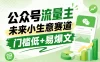 公众号流量主未来小生意赛道，门槛低，爆文率高，0-1全流程分享！