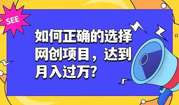 如何正确的选择网创项目,达到月入过万?,本课程教你正确选择项目。