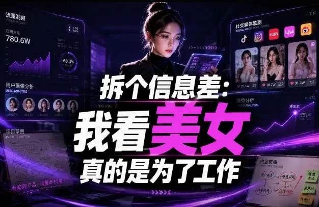 我给看美女找了一个非常恰当的理由,信息差项目