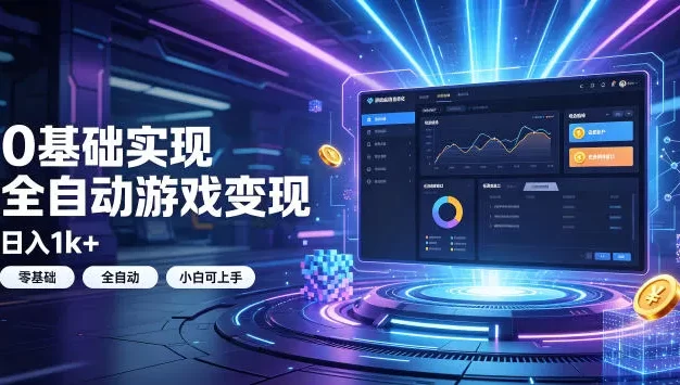 0基础实现全自动游戏变现,日入1k+,小白直接上手搞钱!