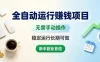 全自动运行賺钱项目，无需手动操作，稳定运行长期可做，新手副业首选