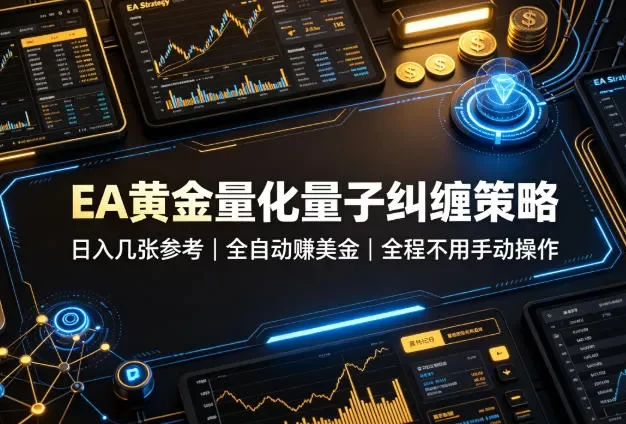 EA黄金量化量子纠缠策略,日入几张,全自动賺美金,全程不用手动操作!