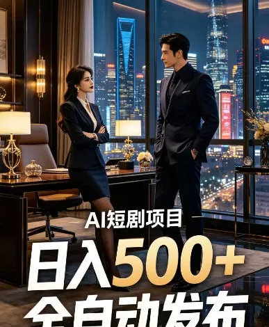 快手AI短剧自动发布,矩阵批量运营变现,轻资产副业项目,日入500+