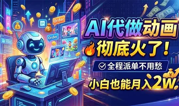 AI代做动画，彻底火了！全程派单不用愁，小白也能月入2W