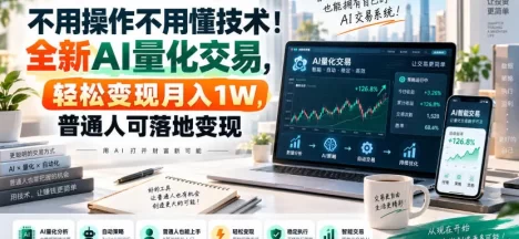 不用操作不用懂技术!全新AI量化交易,轻松变现月入1W,普通人可落地变现!