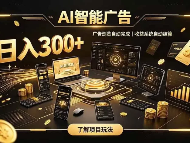 自研 AI 系统|轻资产起步|长期稳定收益|宝妈 上班族轻轻松松日入300+