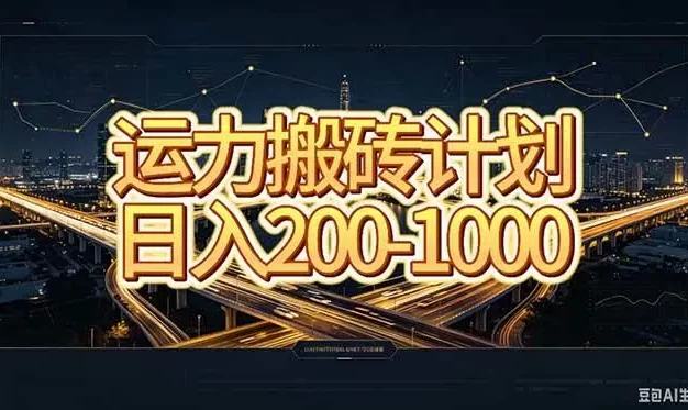 运力搬砖,风口项目。当日收益稳定200-1000。 每天仅需一小时,新人轻松上手。